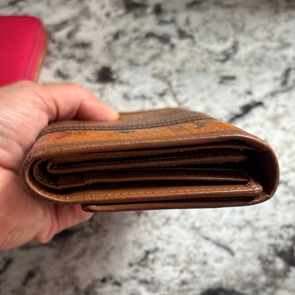 MCM Cognac and Dark Brown Leather Wallet - EUC - Picture 14 of 16